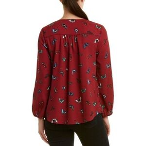 JOIE Butterfly Print Top Chiffon Blouse Sz XXS